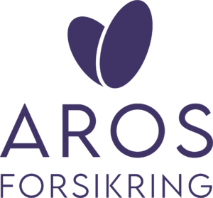 AROS Forsikring logo i lilla farve
